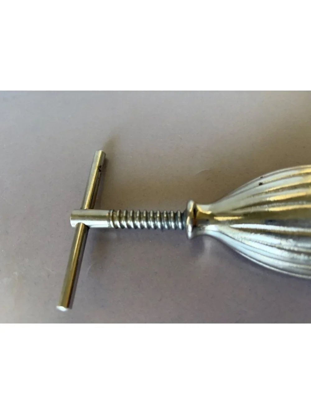 Vintage Metal Citrus Reamer With Screw Handle & Fluted Design